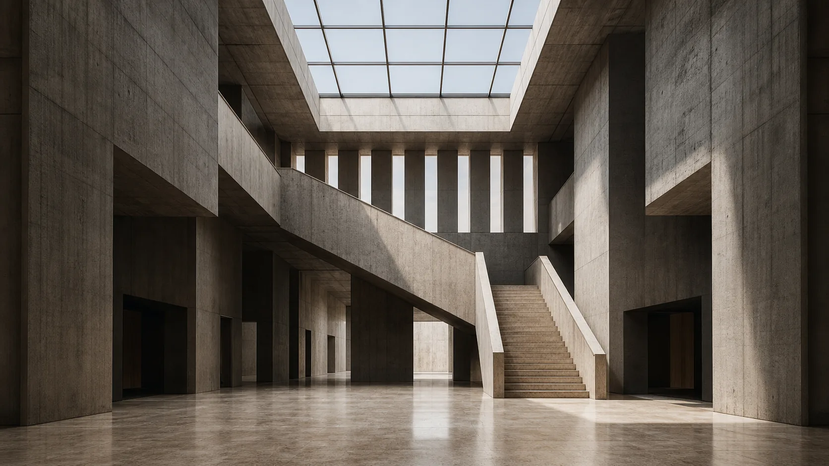 Intérieur en béton conçu par Arko, studio d'architecture à Paris